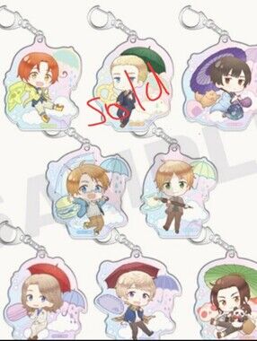 Hetalia Keychains Rainy Day Themed